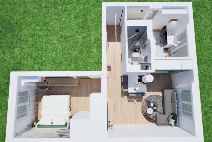 Dreizimmerwohnung mit 50 m² im Wohngebiet Trnsko 4